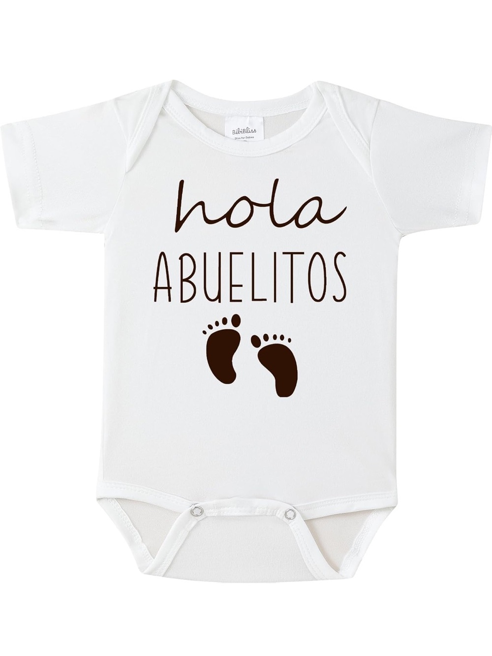 Unisex White "Hola Abuelitos" One-Piece Bodysuit